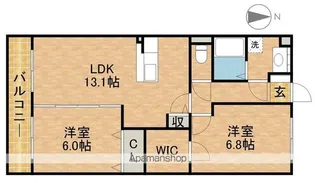 グランストーク中野町【4階】の間取り