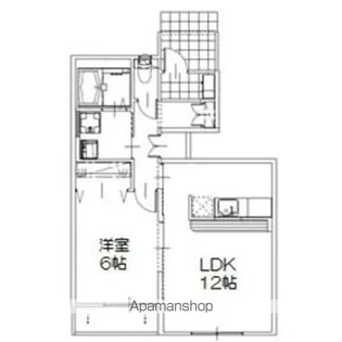 サンハイツ台新【1階】の間取り