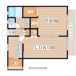 アヴァンセ栗生【1階】の間取り