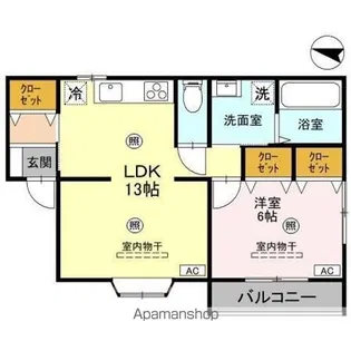 NEW LEAVES【1階】の間取り