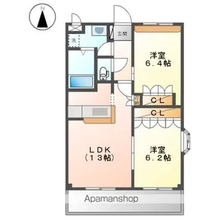 コンフォール・せいら【2階】の間取り
