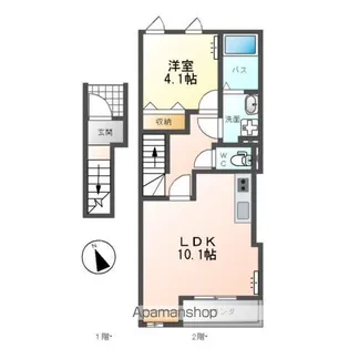 VENT VERT(ヴァン ヴェール)【2階】の間取り