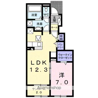 メゾン ド ノール【1階】の間取り