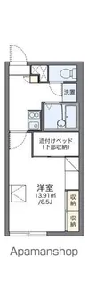 レオパレス鉢の木館【201号室】の間取り