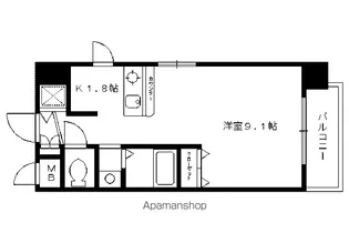 プレサンス京都三条大橋鴨川苑【2階】の間取り