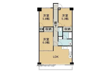 ヴィラクラマス【3階】の間取り