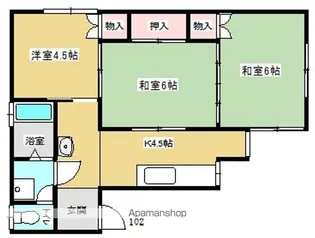 コーポ大成【1階】の間取り