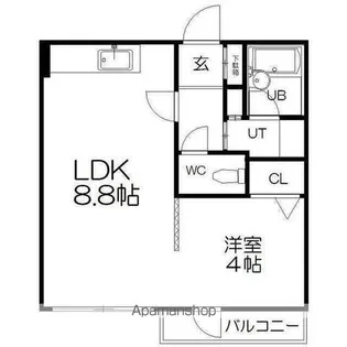 ソレイユハイム山鼻【4階】の間取り