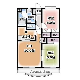 メルベーユ篭上2【4階】の間取り
