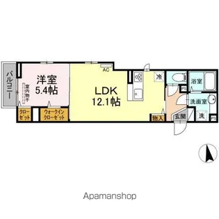 東京都中野区中野6丁目【アパート】の間取り