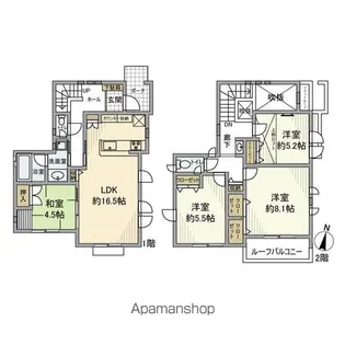東京都練馬区南田中2丁目【一戸建】の間取り