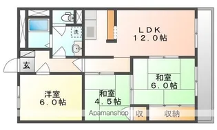 サンハイツ奥田【2階】の間取り