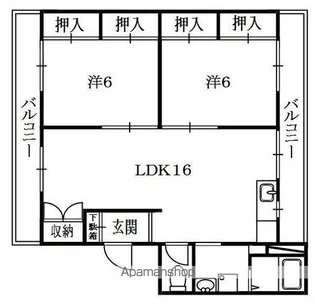 野村マンション【2階】の間取り