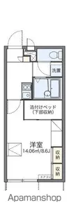 レオパレスプレジャータウンⅡ【1階】の間取り