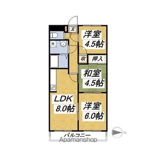 東京都練馬区氷川台2丁目【マンション】の間取り