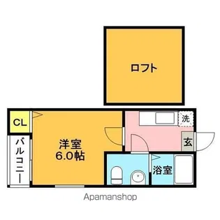 ロフトエイチアンドエーツー【2階】の間取り