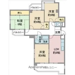 サンシティ小幡【4階】の間取り
