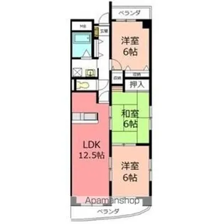 ハイフラッツ213【2階】の間取り