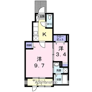 シェーネ【103号室】の間取り