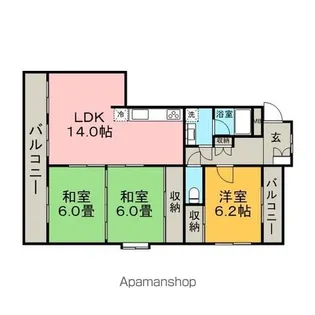 コーポサンフラワー【3階】の間取り