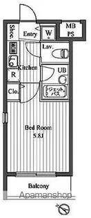 ザ・パーククロス市ヶ谷【1階】の間取り