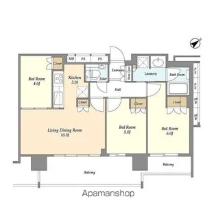 新日本EXビル【15階】の間取り