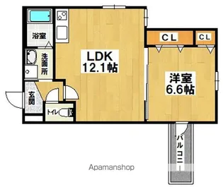 フジパレスフォーゲルⅤ番館【202号室】の間取り