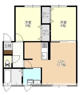 ノーウェジアンウッド I・Ⅱ【Ⅰ-102号室】の間取り