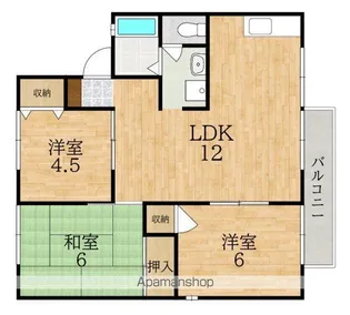セジュール神功二番館【1階】の間取り