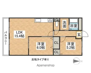 グリーンランド弐番館【301号室】の間取り