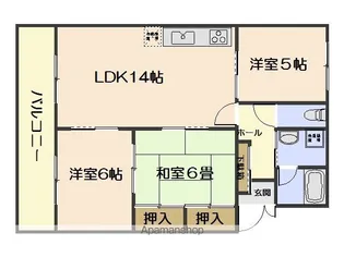 マンション美咲【1階】の間取り