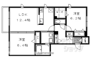 シャーメゾン栄Ⅰ・Ⅱ【Ⅱ-202号室】の間取り
