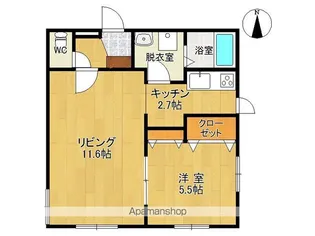 リベアウェル【1階】の間取り