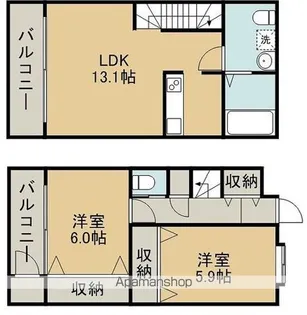 テラーサ壱番館【3階】の間取り