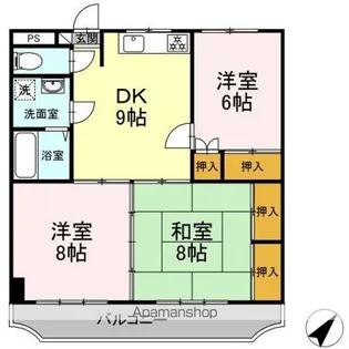 ビアン本間 Ⅱ【1階】の間取り