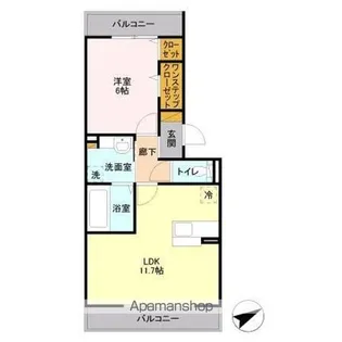 メルベーユⅢ【2階】の間取り