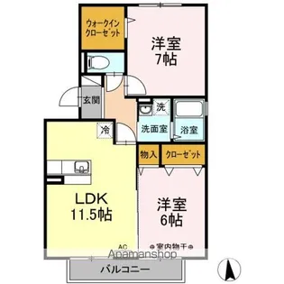 ブレンド下九沢【3階】の間取り