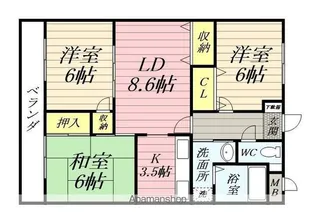グレイスコート【203号室】の間取り
