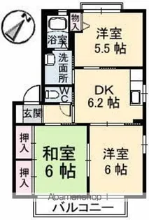 イーストリバーパラリア 弐番館【201号室】の間取り