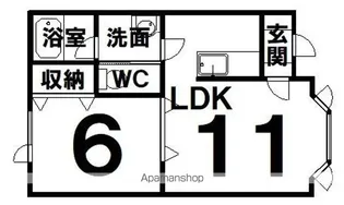スペースⅡ【203号室】の間取り