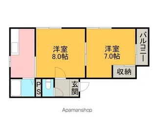 グリーンエクセルK2【202号室】の間取り