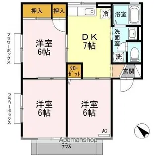 スターパレス下松 オリオン館【1階】の間取り