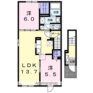 ベル フルール【2階】の間取り