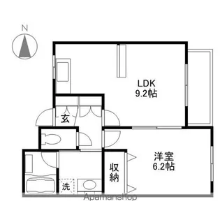 バロンズコート【1階】の間取り