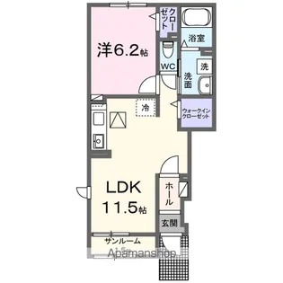 カーサ 雅 Ⅲ【1階】の間取り