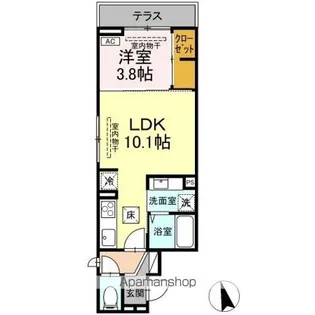 DーROOM中央I【1階】の間取り