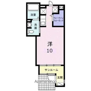 香川県高松市福岡町3丁目【アパート】の間取り