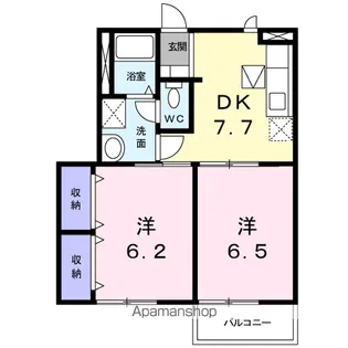 ハイツ友舞Ⅴ【1階】の間取り
