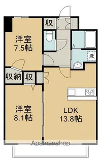 アークデュオ仙台苦竹【8階】の間取り