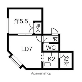 マーチハウス【203号室】の間取り